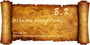 Bilszky Kocsárd névjegykártya